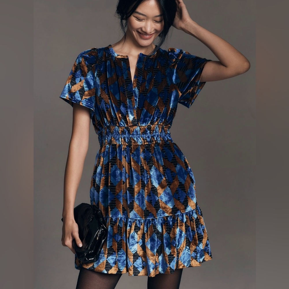 The Somerset Mini Dress: Velvet Edition by Anthropologie